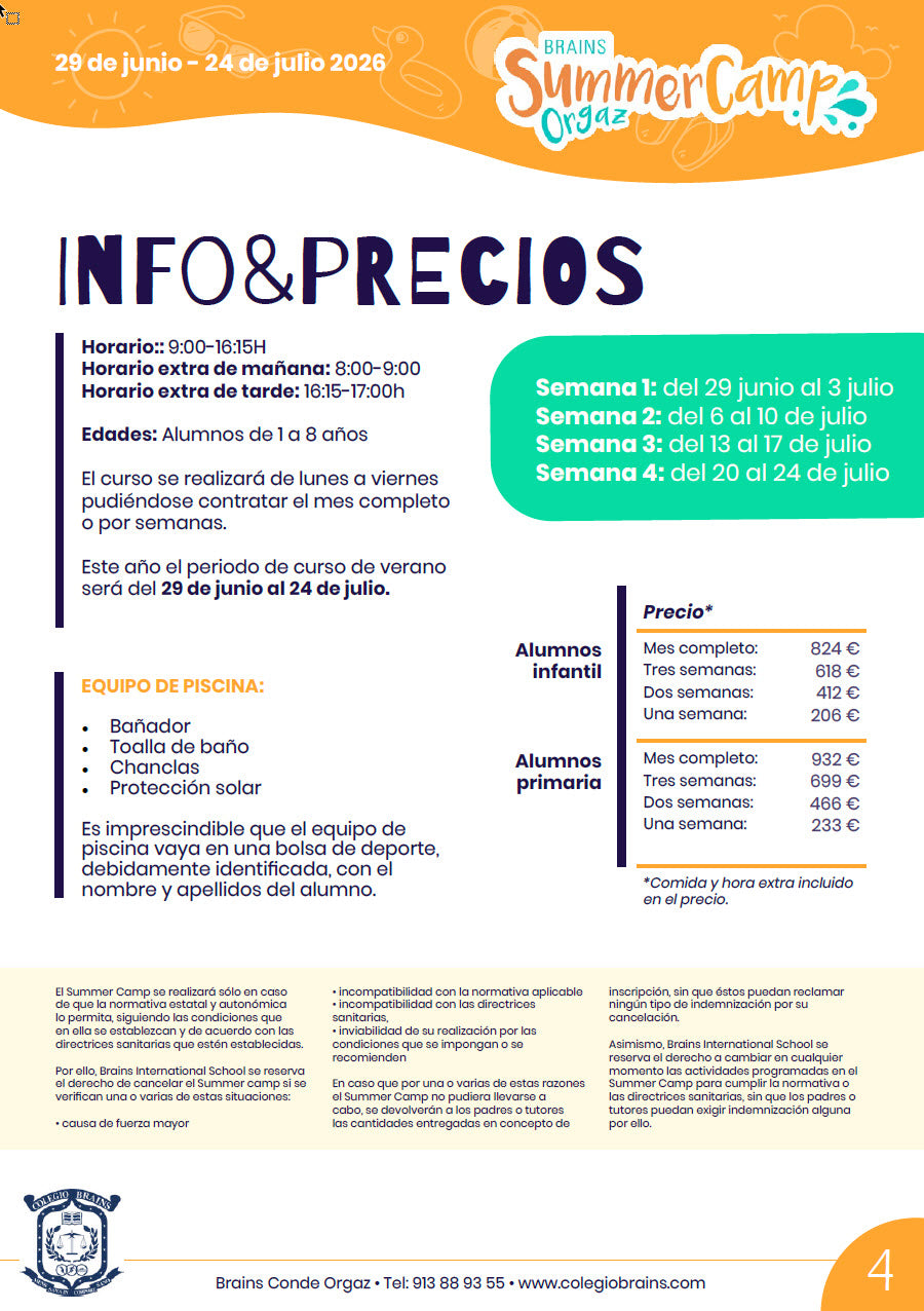 Summer Camp Orgaz niños nacidos en 2022